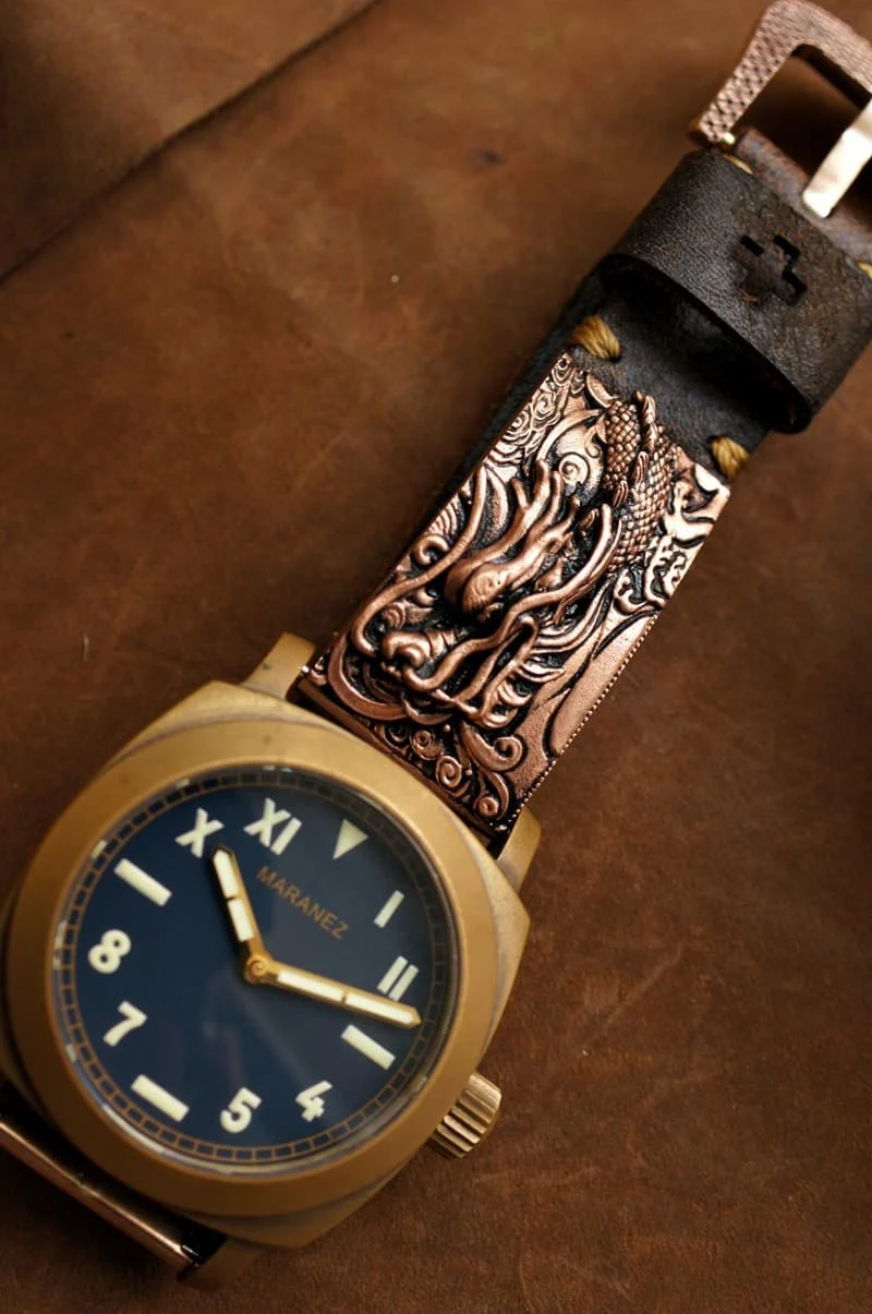Dragon Bronze Pendants Strap ( 2pieces) for Panerai or Apple Watch 1 and 2 – image 8